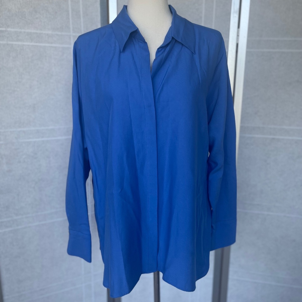 NWT Mango Blue Shirt sz 12